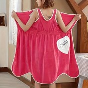 Resim Kadınlar için cepli, modern tarzda giyilebilir banyo havlusu - Polyester karışımı, hızlı kuruyan, süper emici, geometrik desenli, yumuşak örme kumaş banyo havlusu, spa ve banyo için ideal - 280gsm 