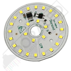 Resim Dora Led 220Volt 12Watt Smd 2835 Ledli Led Modül Beyaz 10mm Delik Çaplı 220V 12W Avize Ledi 60mm(3 Adet) 