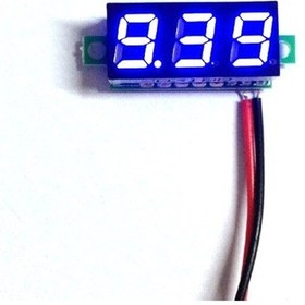 Resim 0.28'' 3.5-30V İki Kablolu Dc Mavi Voltmetre 