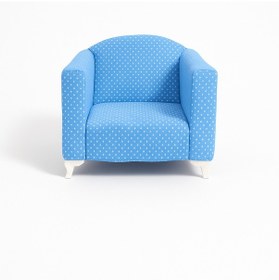 Resim Mavi Puantiyeli Ayaklı Çocuk Koltuğu Mavi 