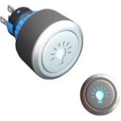 Resim 22mm Kalıcı Ampul Logolu 1no/1nc 5p Led Voltajı 10v 24v Ve 220v Mavi 