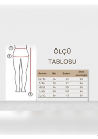 Resim Dema Kadın Yüksek Bel Pamuklu - Likrasız Bilek Boy Denim Etek Haki 