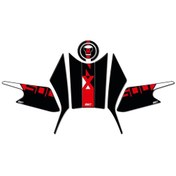 Resim GP Kompozit Honda NX 500 2025 Uyumlu Tank Pad Seti Siyah-Kırmızı 