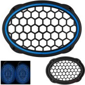 Resim Polaxtor Midrange Kapağı Neon Ledli Oval Mavi 2 Adet 