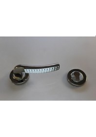 Resim Kapı Kolu Yakut Rozetli Nikel Saten Yale 