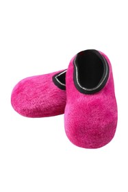 Resim UNLIMITED LEGWEAR Pembe Peluş Altı Kaymaz Çocuk Ev Patiği 