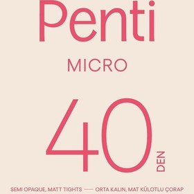 Resim Micro 40 Bordo Külotlu Çorap-pentilicious Bordo 