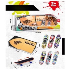 Resim Mini Parmak Kaykay 2'li Aksesuarlı Ve Rampalı 3+ Yaş Çok Renkli 