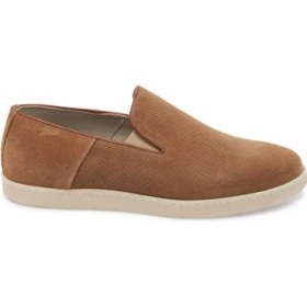 Resim Tergan Taba Hakiki Nubuk Deri Erkek Loafer - E24I1AY56695-G99 