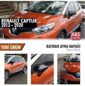 Resim Sts Oto Aksesuar Renault Captur 2013-2017 Batman Yarasa Ayna Kapağı Piano Black Abs Plastik (01) 