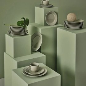 Resim IKEA Strimmig Tabak Seti, 27 cm 4lü Su Yeşili 