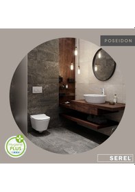 Resim Serel Poseidon 45 CM Tezgah Çanak Lavabo Batarya Deliksiz Ps35D x s 