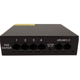 Resim Longline 6-port 10/100mbps Masaüstü 4-port Poe+ Switch 
