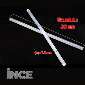 Resim 84 Adet Ince Mum Silikon 7.5 mm Uzunluk 30 cm Çubuk Sıcak Silikon Hobi Eşya Maket Yapıştırma Slikon 