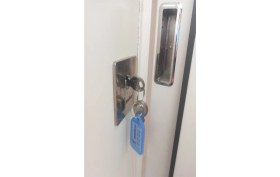 Resim Tezdoor Çelik Kapı, Statik Kasalı Beyaz Renk Düz Model Daire Giriş Kapısı, Çelik Kapı 