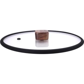 Resim Storemax Bıen 24CM Düz Silikon Çerçeveli Cam Kapak Siyah 