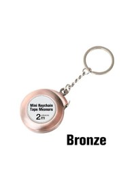 Resim Bronz 1 Adet-uygun Dıy Mini Mezura Taşınabilir Dekorasyon 2 M Yumuşak Çelik Bant Anahtarlık Ölçüm Cetveli Ölçüm Bandı Hassas 