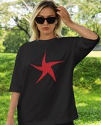 Resim Neşeli yıldız Oversize Tişört 