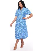 Resim Kristal Pamuklu Düğmeli Pamuklu Pamuklu Bornoz 155603002 Açık Mavi 