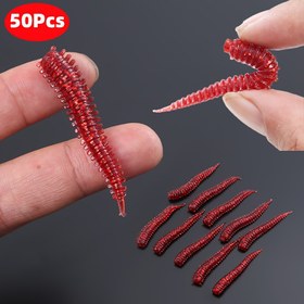 Resim 50 adet Kırmızı Yumuşak Yem Sandworm Balıkçılık Yemleri - 5 cm Uzun, Gerçekçi Solucan Gibi Tasarım Tuzlu ve Tatlı Su İçin, Dayanıklı ve Kullanımı Kolay, Sevgililer Günü, Noel, Şükran Günü, Babalar Günü, Öğretmenler Günü Hediyeleri, Balıkçılık Yemleri, Doğal Görünüm, Kalite El Sanatları 