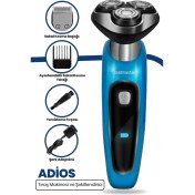 Resim GoldMaster Adios 2in1 Islak Kuru Esnek Oynar Başlıklı IPX6 Su Geçirmez Tıraş Makinesi Goldmaster