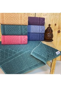 Resim Bimar Bukle Jakarlı Soft Pramit Desenli El Ve Yüz Havlusu 50 X 90 Cm X 3 Adet Çok Renkli 