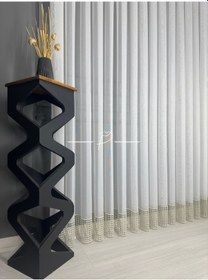 Resim Tül Perde Etek Aplike Eritme Bertu Desen Gold İşleme Ekru 
