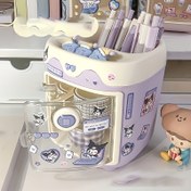Resim Sanrio Hello Kitty & Friends Ofis Kırtasiye Noel Hediyesi Büyük Kapasiteli Masaüstü Organizer Çok Amaçlı Kalemlik ve Makyaj Fırçası Kabı - Mükemmel! 