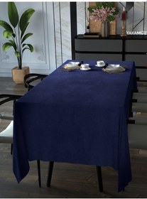 Resim Gece Mavisi Kadife Dokulu Masa Örtüsü Dertsiz Velvet Touch Serisi Gece Mavisi 