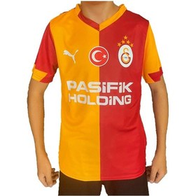 Resim Galatasaray Lisanslı 2025/2026 Çocuk Parçalı İç Saha Taraftar Forması Sarı - Kırmızı 