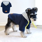 Resim Tüm Mevsim Örgü Köpek Kapşonlu - Küçük ve Orta Boy Irklar için Polyester Kazak Evcil Hayvan Sweatshirt, Sıcak Kalın Yavru Mont, Sadece Elde Yıkama Köpek Giysileri İlkbahar, Yaz, Sonbahar, Kış 