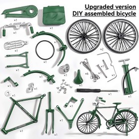 Resim DIY Bisiklet Model Kiti - Talimatlara Göre Montaj Edilebilen 52 Parça Alaşımlı Miniatur Bisiklet Seti, Gençler ve Yetişkinlerin El İşi Becerilerini Eğitmek İçin Mükemmel, Tutkunlar ve Koleksiyoncular İçin İdeal Bir Hediye 