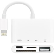 Resim iphone Uyumlu X 11 12 13 Pro Plus Kart Okuyucu Kamera Bağlantı Kiti Şarj 