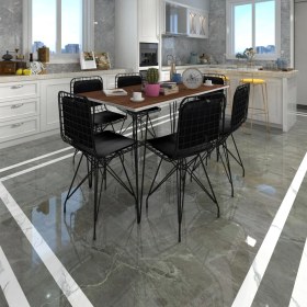 Resim Kenz Life Knsz Masa Sandalye Takımı HEM75MAZLUM Cvzsyh 130*070 Sm 6 Sandalye Syhsyh Sırt Minderli 