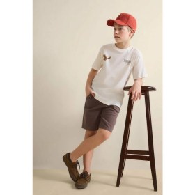 Resim DeFacto New Regular Fit Bisiklet Yaka Baskılı Kısa Kollu Tişört Erkek Çocuk H6362A826HS 