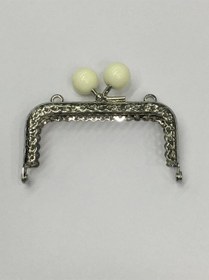 Resim Çanta Ve Cüzdan Klipsi Kare 16 Cm Incili Model Gümüş Krem İnci Gümüş Krem İnci Çok Renkli 