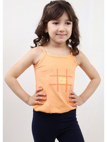 Resim Toontoy Kız Bebek Baskılı Atlet Oranj Turuncu 