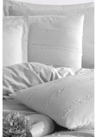 Resim Nordqueen %100 Pamuk Çift Kişilik Saçaklı Nevresim Seti Avola Gri 