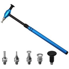 Resim Mufunye Oto Gövde Çatlak Tamiri Çelik Uçlu Çekirdekli Tokma Çekiçi - 5 Değiştirilebilir Uç, Genişletilebilir, 37-56.5cm, Mavi 