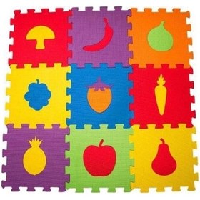 Resim Matrax Çocuk Oyun Karosu - Eva Puzzle Ev Matı - Meyveler / 