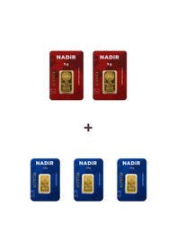Resim Nadir Gold 24 Ayar 17,5 Gram Külçe Altın 2 Adet 5 Gram Külçe Altın + 3 Adet 2,5 Gram Külçe Altın 