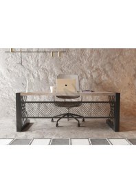 Resim Ntconcept Alfa M2 Masif Ağaç Ofis ve Çalışma Masası - Ebat Seçenekli 