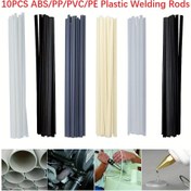Resim 10 adet ABS/PP/PVC/PE Plastik Kaynak Çubukları, 5x2mm (0.1x0.2in) - Plastik Kaynak Tabancası, Tampon Tamiri & DIY Projeleri için Dayanıklı Kaynak Çubukları, 20cm (7.8in) Uzunluk, Çok Renkli Paket (Siyah, Beyaz, Gri, Bej, Mor, Mavi) 