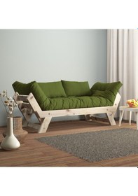 Resim Adalar Masif Natural-yeşil Renk 2li Kanepe Cpt8112-210 