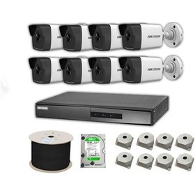 Resim Hikvision 2 MP Mikrofonlu 8 Kameralı 1 TB Disk Tak Çalıştır Hazır IP Kamera Seti 