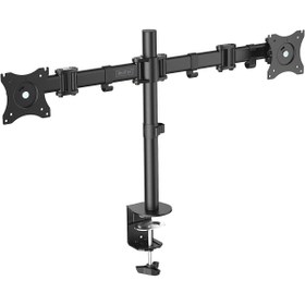 Resim Genel Markalar Monitör Tutucu - Masa Kelepçesi - 2 Monitör - 27 Inçe Kadar - 2 X 8 Kga Kadar - Vesa 75x75, 