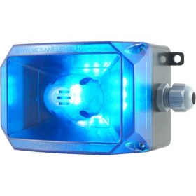 Resim Mesan Küp LED Multifonksiyon 43 Ses Siren MS 229 Mavi 12-24VAC/DC 