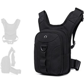 Resim Symbee Erkek Motosiklet Bacak Çantası - Su Geçirmez, Çok Amaçlı, Askeri Stil Siyah 