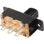 Resim Guangdong Spirit Eıtgzwas 10 Adet SS22F25-G7 2 Pozisyonlu Dpdt 2P2T Panel Montajlı Mini Sürgülü Anahtar Lehim Pabucu 