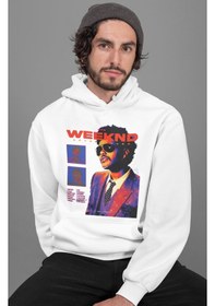 Resim Sevbano The Weeknd After Hours Rapper Baskılı Unisex Oversize Şarkıcı Hoo beyaz 